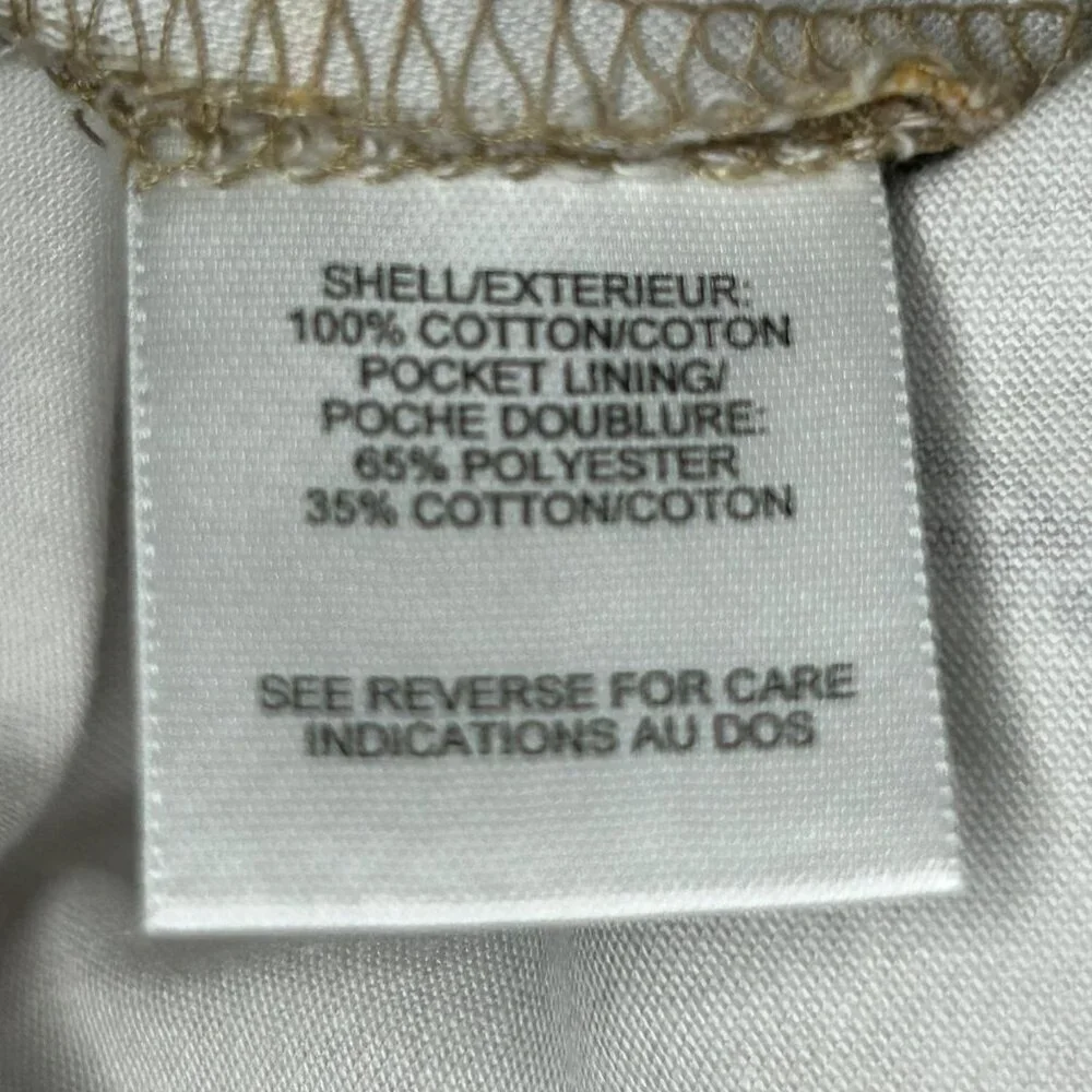 Talbots Petites Skirt Womens 10P Tan Equestrian Horse Bit Print Cotton Made USA
